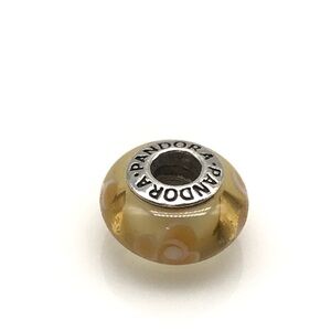 Pandora Yellow Floral Murano Glass Charm